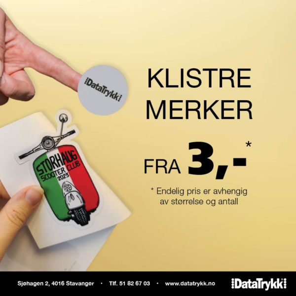 DataTrykk New Year - Rollup Klistremerke 2