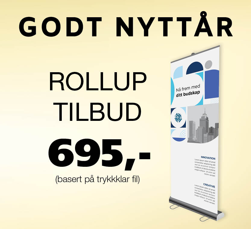 DataTrykk New Year - Rollup Klistremerke